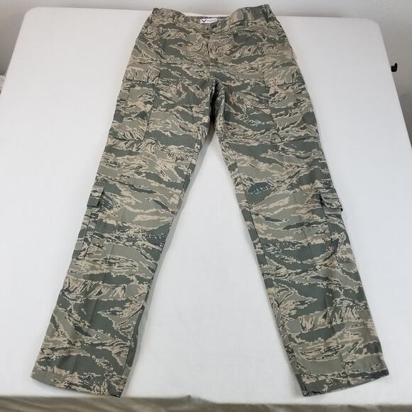 USAF Air Force ABU Pants Mens 34R Digital Tiger Stripe Camo Cargo Utility Trouse - Picture 1 of 11